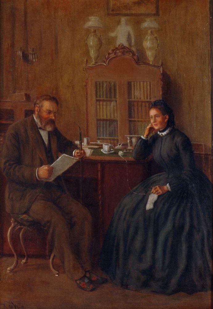 Couple In An Interior, c.1900 by Reinhold de Witt